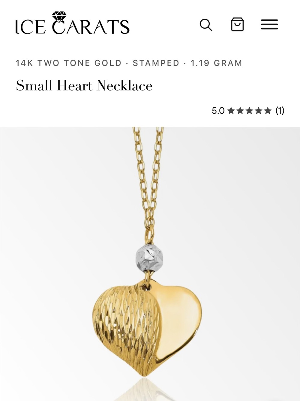 14k Ice Carat Necklace